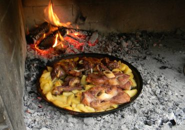 Roasted veal under the bell